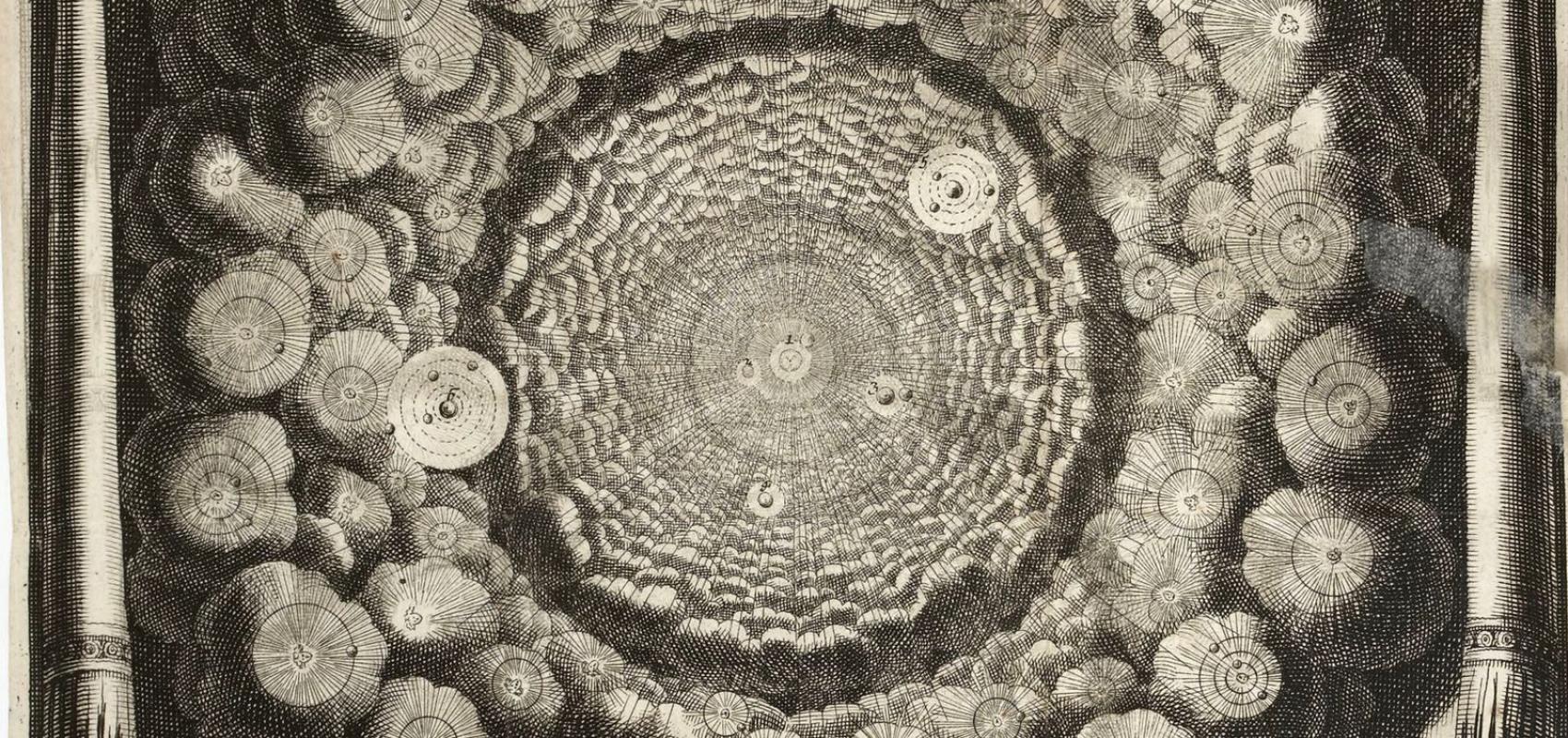 Illustration pour « Entretiens sur la pluralité des mondes » de Bernard de Fontenelle - 1686 - BnF, Réserve des livres rares