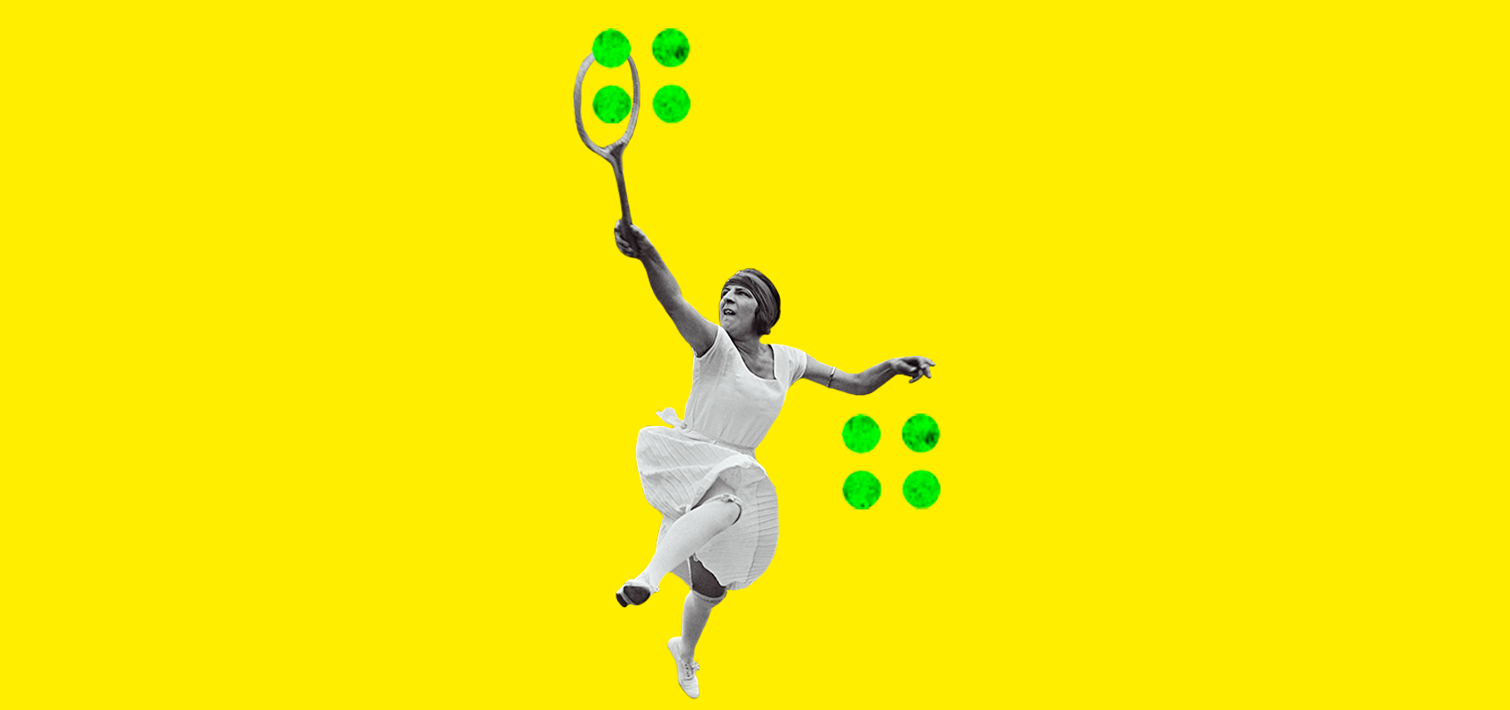 Suzanne Lenglen lors de son match gagné pour le titre de championne de France. Agence Rol - 1922 - BnF, département des Estampes et de la photographie