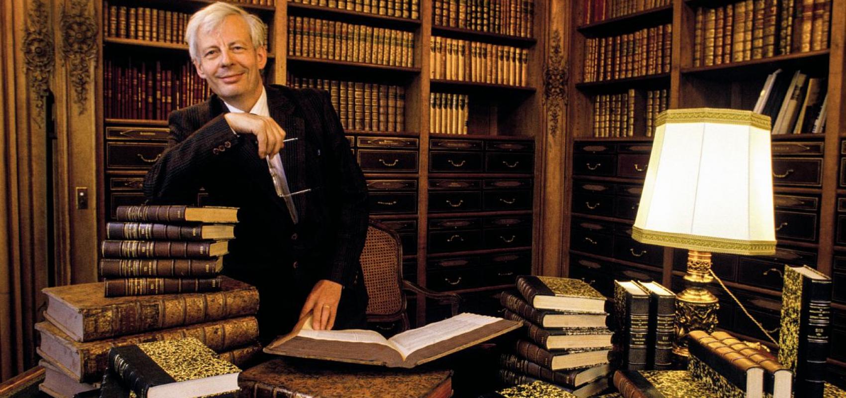 Emmanuel Le Roy Ladurie en 1987 - - Photo : Raphael Gaillarde / Gamma Rapho