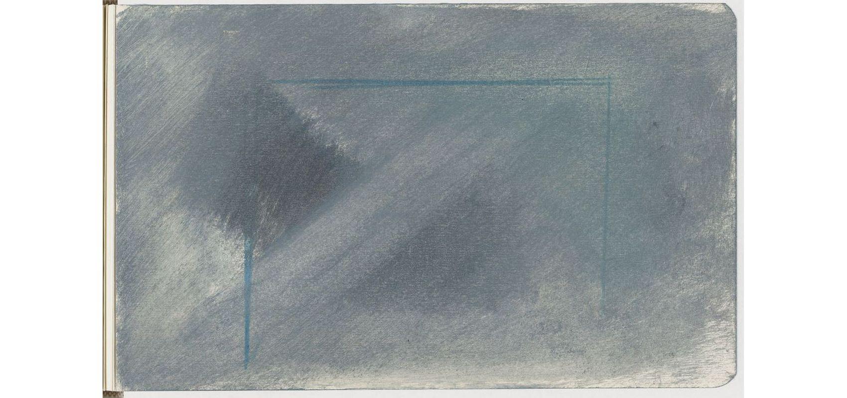 La Ligne Bleue (extrait d’un carnet à dessins), Geneviève Asse (1923-2021) - 1971 - © ADAGP, Paris, 2024