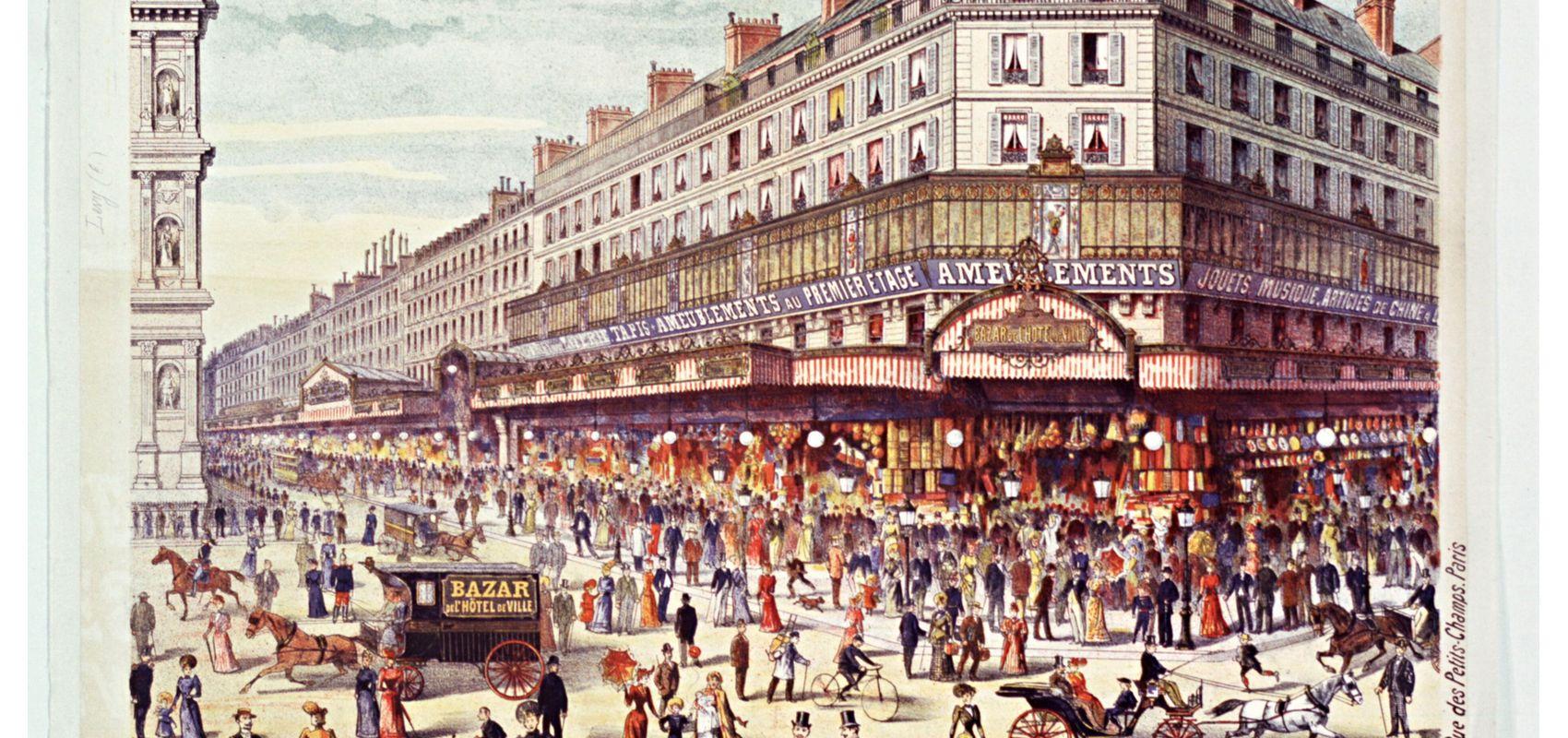 Affiche pour le Grand Bazar de l'Hôtel de ville (détail) - 1892 - BnF, département des Estampes et de la photographie