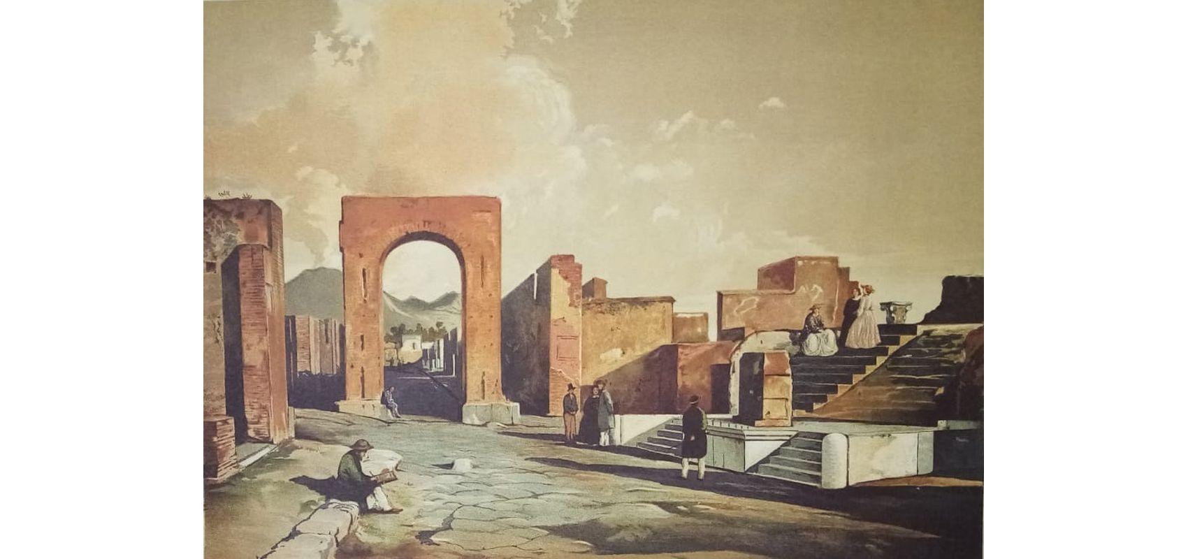 Pompéi, Arco della Fortuna dans Niccolini, « Le Case ed i monumenti di Pompei disegnati e descritti » - 1854-1896 - BnF, département Philosophie, histoire, sciences de l'homme