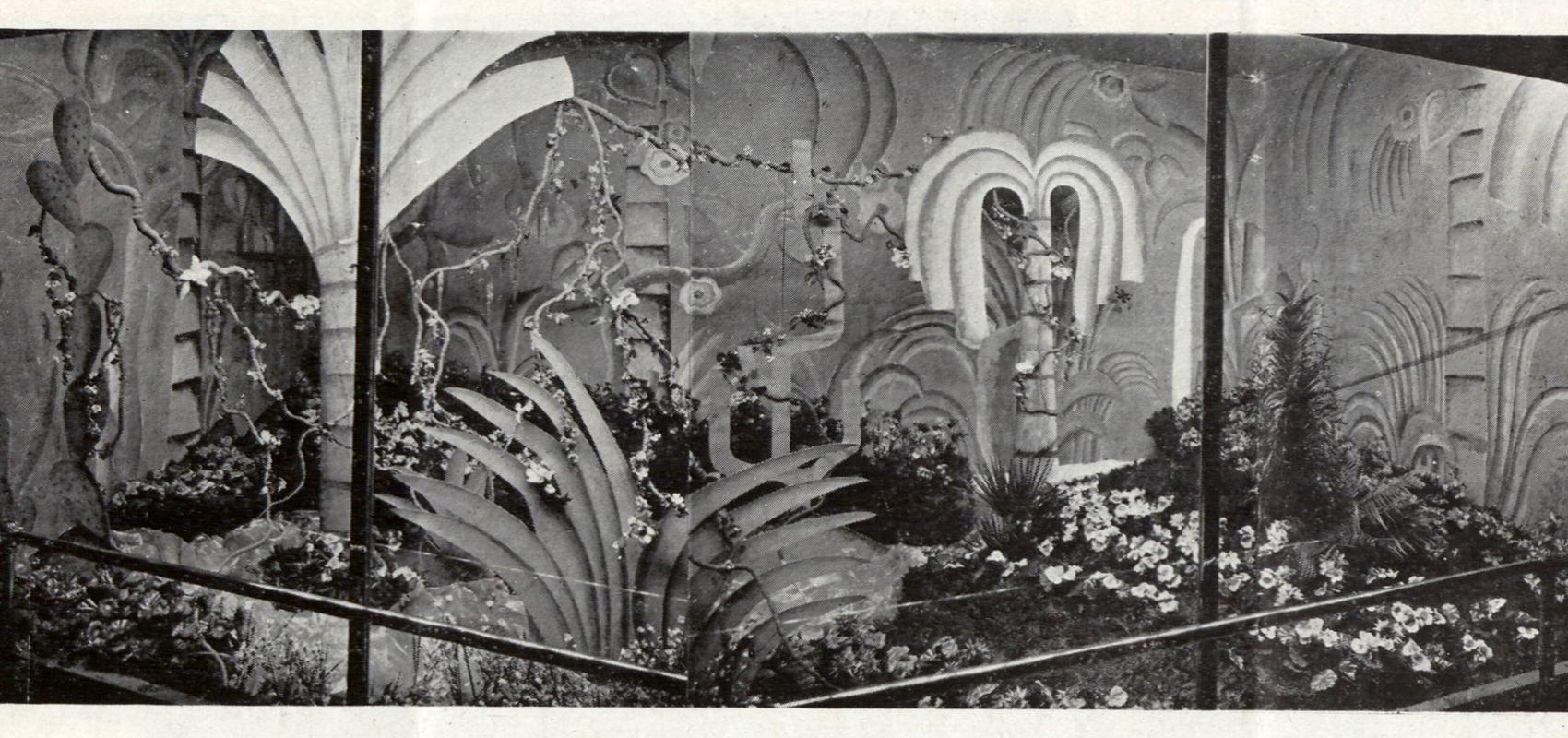 Étalage de fleurs des grands magasins du Printemps, dans Parade, no3, p. 3. - 1er mars 1927 - BnF, département Droit, économie, politique