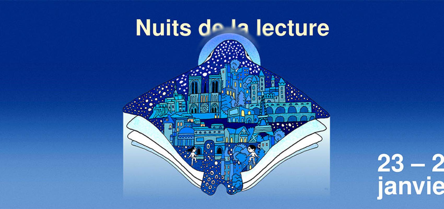 Les Nuits de la lecture 2025 - - CNL / © Jeanne Macaigne pour les Nuits de la lecture 2025 / Conception graphique : Studio CC
