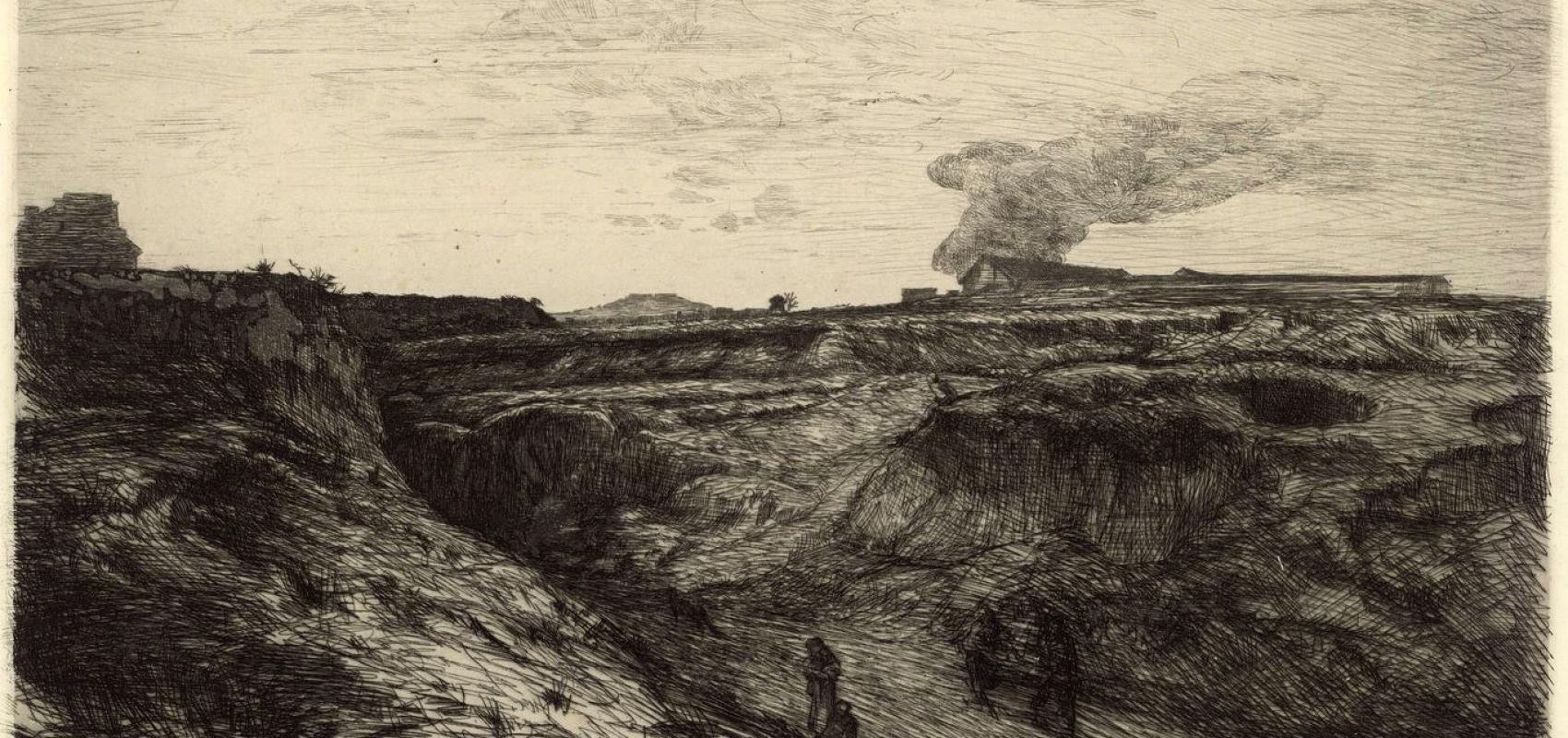 Carrières près de Montmartre, François Chifflart - 1865 - BnF, département des Estampes et de la photographie, FOL-DC-3617