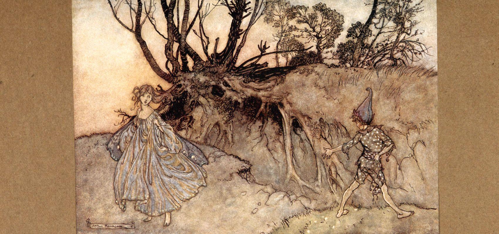 Illustration d'Arthur Rackham pour « Le songe d'une nuit d'été » William Shakespeare - - Ville de Paris / Fonds Heure joyeuse, 2013-379037