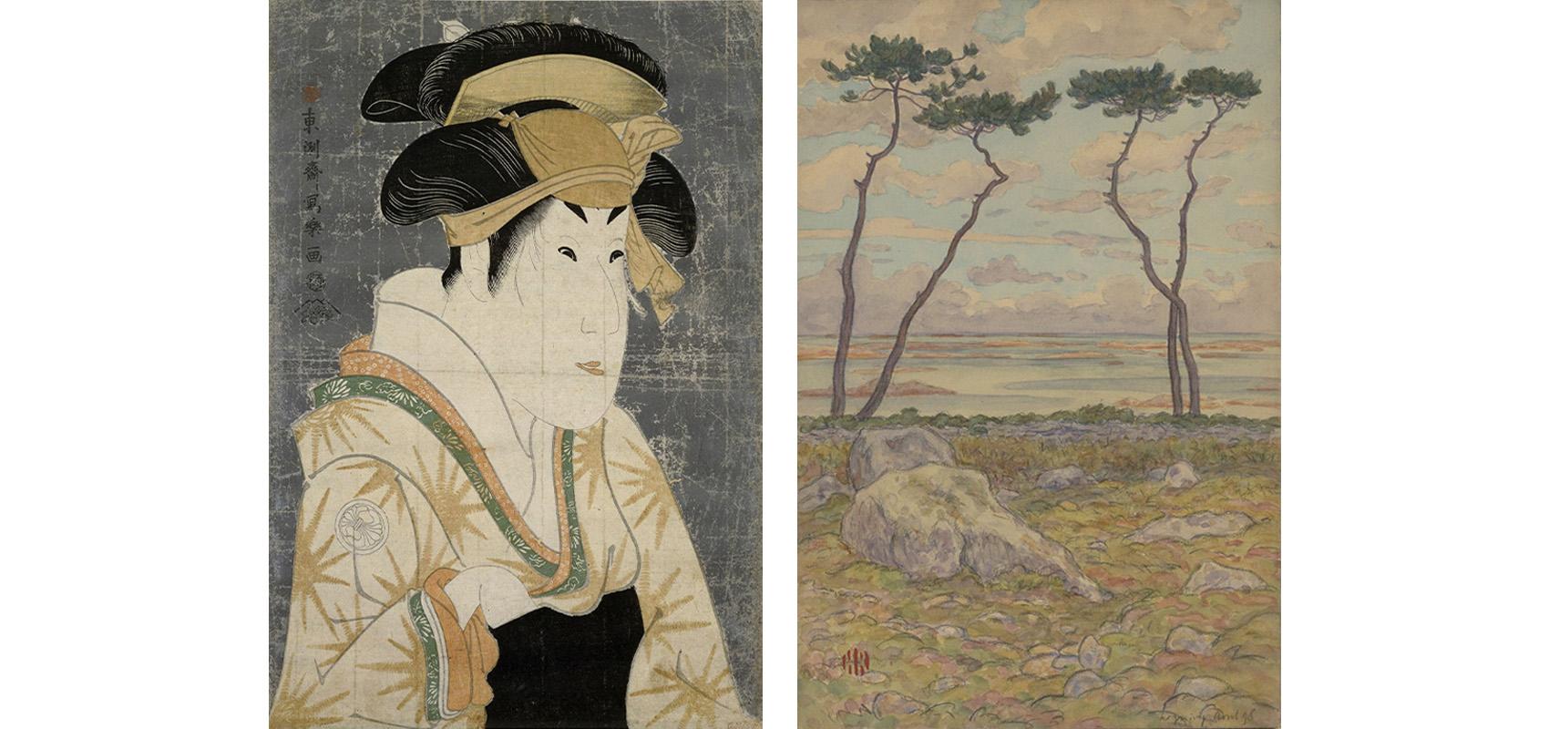Torii Kiyonaga, Tenmei 9, 1789 / Henri Rivière, Loguivy, 1898 - - Département des Estampes et de la photographie, BnF