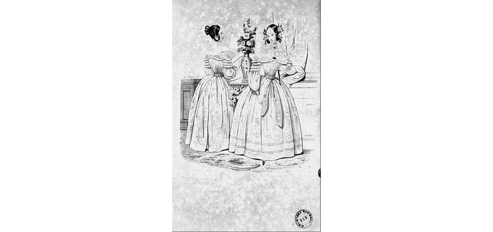 Illustration issue du « Correio das Modas, jornal critico e litterario : das modas, baile, theatros, etc. » (RJ) - 1839-1840 - Fundação Biblioteca Nacional