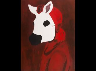 Françoise Pétrovitch, Nocturne, 2017, aquatinte en rouge, 66 x 50 cm, édition MEL Publisher