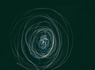 Steel wool against black background