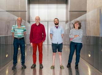 Olivier Salon, Étienne Lécroart, Daniel Levin Becker et Michèle Audin de l'Oulipo