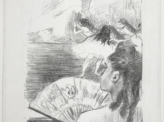 Edgar Degas, "Loge d’avant-scène", 1878-1880, lithographie