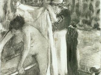 Sortie du bain d'Edgar Degas