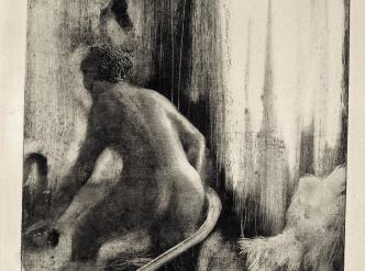 Edgar Degas, « Femme debout dans une baignoire », vers 1880-1885, monotype 
