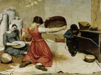 Les Cribleuses de blé de Gustave Courbet