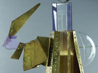 Dom Carlos, frère d'Elvire, marionnette pour Dom Juan de Molière par la Compagnie Dominique Houdart-Jeanne Heuclin, 1976, plexiglas, résine translucide, fer. Département des Arts du spectacle