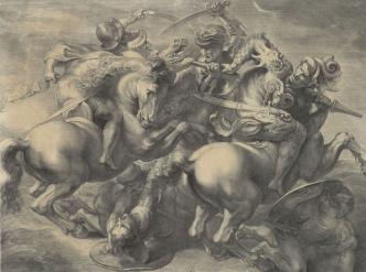 Gérard Edelinck d’après Pierre-Paul Rubens, "La Lutte pour l’étendard", détail