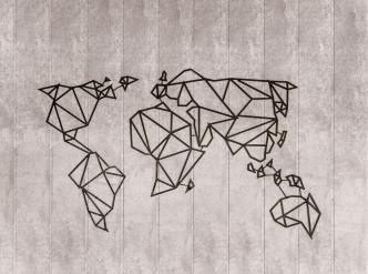 Carte du monde stylisée