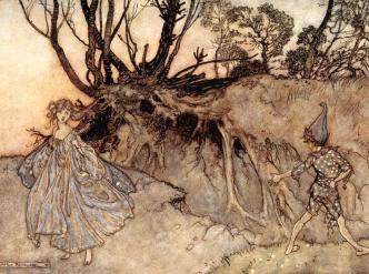 Illustration d'Arthur Rackham pour « Le songe d'une nuit d'été » William Shakespeare