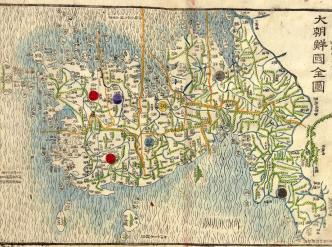 Carte de la Corée