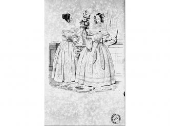 Illustration issue du « Correio das Modas, jornal critico e litterario : das modas, baile, theatros, etc. » (RJ)