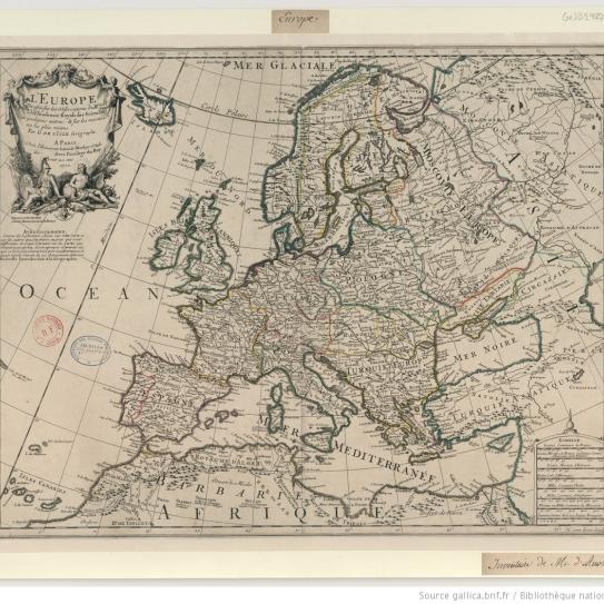 L’Europe dressée sur les observations de Mrs de l’Académie royale des Sciences - 1700 