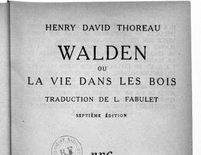 Walden, ou La vie dans les bois