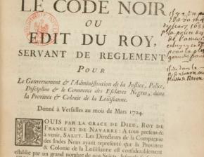 Code noir, 1743