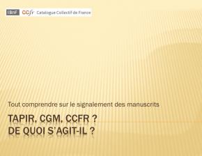 TapIR, CGM, CCFr ? De quoi s’agit-il ?