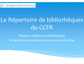 Le Répertoire des bibliothèques du CCFr