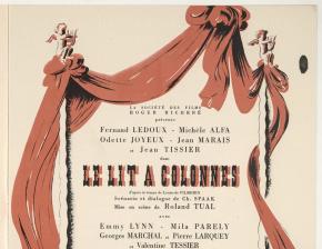 plaquette promotionnelle du Lit à colonnes de Roland Tual, 1942