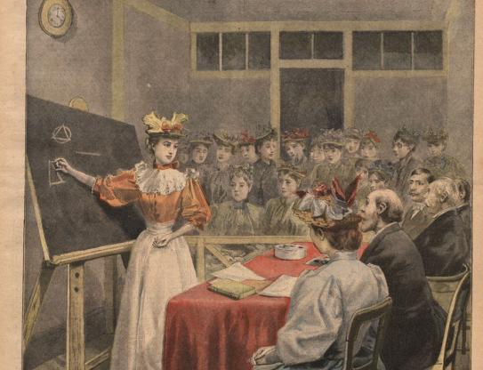 « À l’hôtel de Ville : les examens de jeunes filles », Une du Petit Journal, 28 juillet 1895