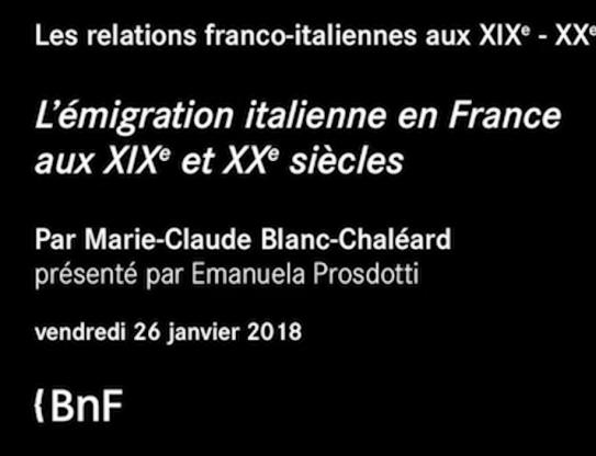 L’émigration italienne en France aux XIXe et XXe siècles