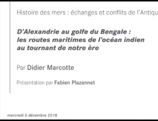 D’Alexandrie au golfe du Bengale : les routes maritimes de l’océan indien au tournant de notre ère