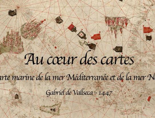 Carte de la Méditerranée (1447) par Gabriel de Vallseca