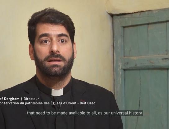 Presentation of the Middle East libraries project by Father Youssef Dergham, director of the Center for the conservation of Heritage of Eastern Churches (Lebanon)