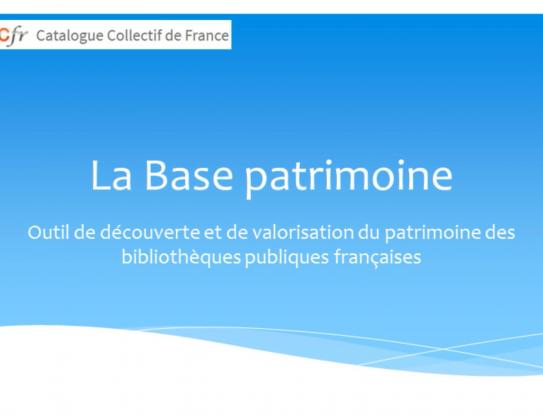 La Base patrimoine – Présentation