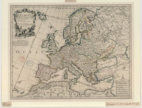 L’Europe dressée sur les observations de l’Académie royale des Sciences [...], 1700
