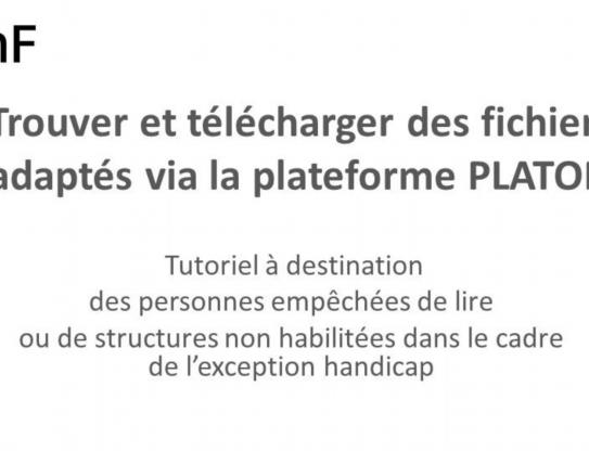 Trouver des adaptations via le catalogue public de la plateforme PLATON (exception handicap)