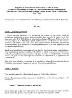 Regulations for reproducing documents [in French] (FR - PDF - 36.22 Ko)