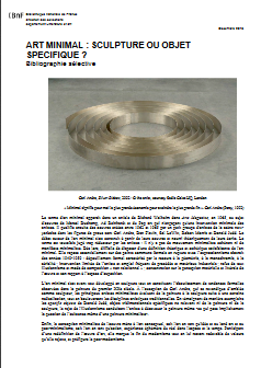 Art minimal : sculpture ou objet spécifique ? (FR - PDF - 519.96 Ko)