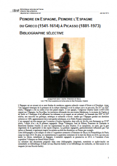 Peindre en Espagne, peindre l’Espagne. Du Greco (1541-1614) à Picasso (1881-1973) (FR - PDF - 251.37 Ko)