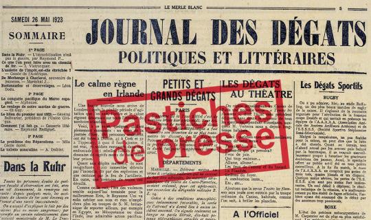 La presse pastichée, pratiques contemporaines