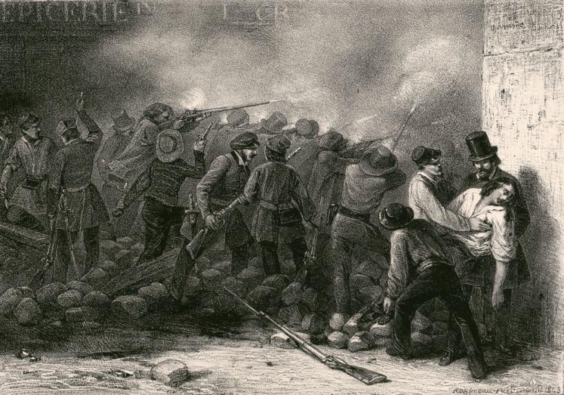 Barricade de la rue Folie-Méricourt, (25 Juin, 1848)