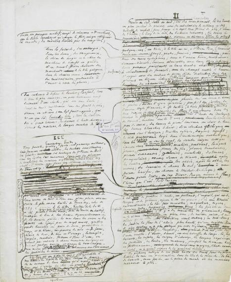 Manuscrit autographe des Travailleurs de la mer