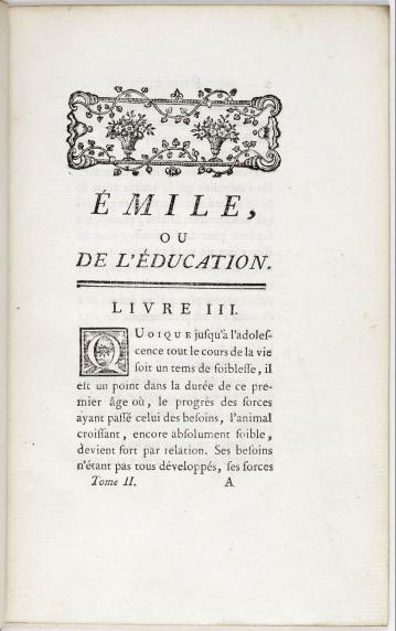 Jean-Jacques Rousseau. Émile, ou de l’éducation