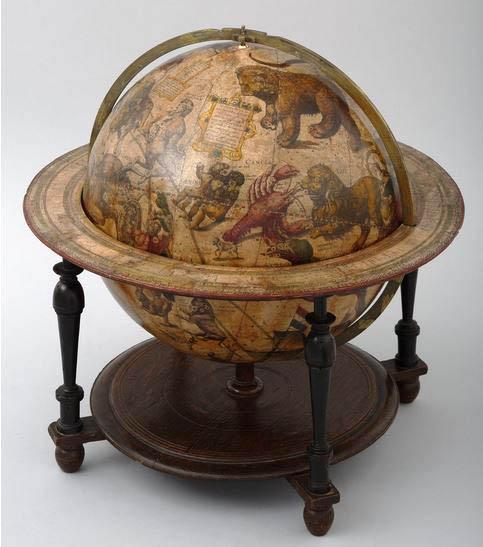 Globe céleste, de Jodocus Hondius