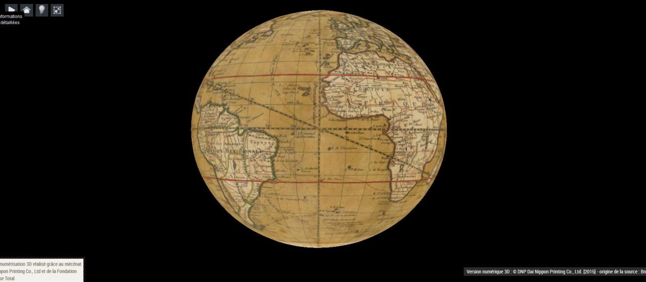 Globe terrestre : revu et corrigé sur les dernieres observations et les meilleures cartes