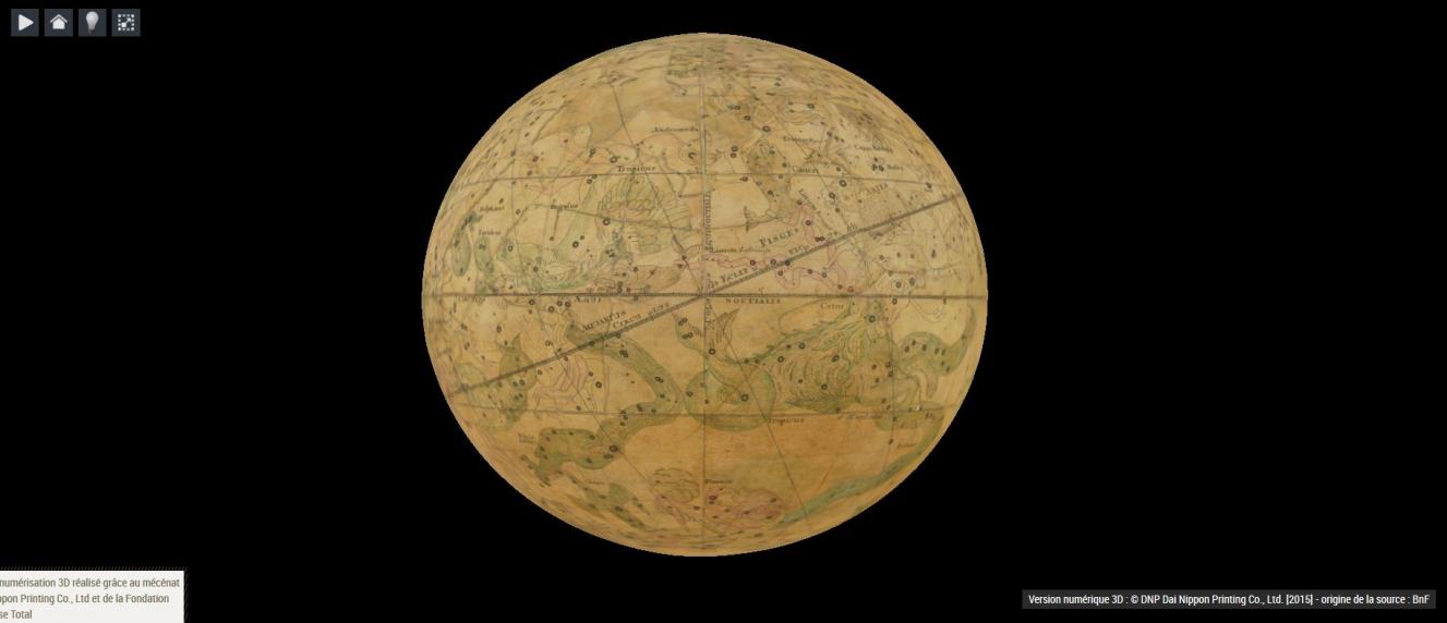 Celestial globe, par John Senex