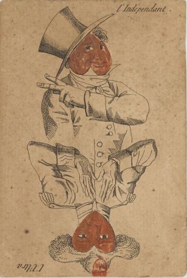 Jeu de cartes transformées, 1815-1830.